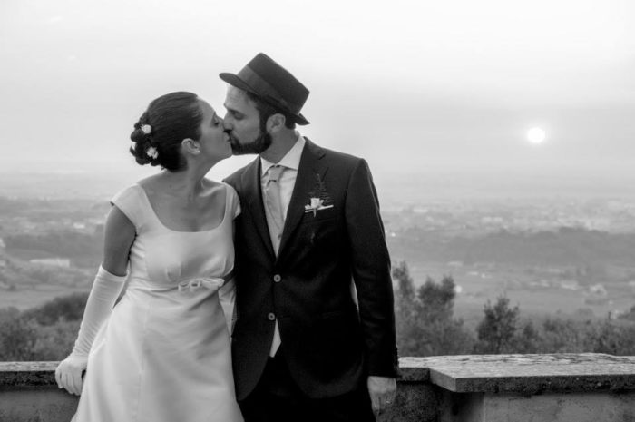 Foto di coppia sul belvedere