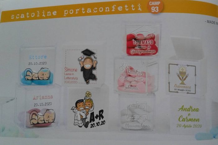 portaconfetti per bomboniera