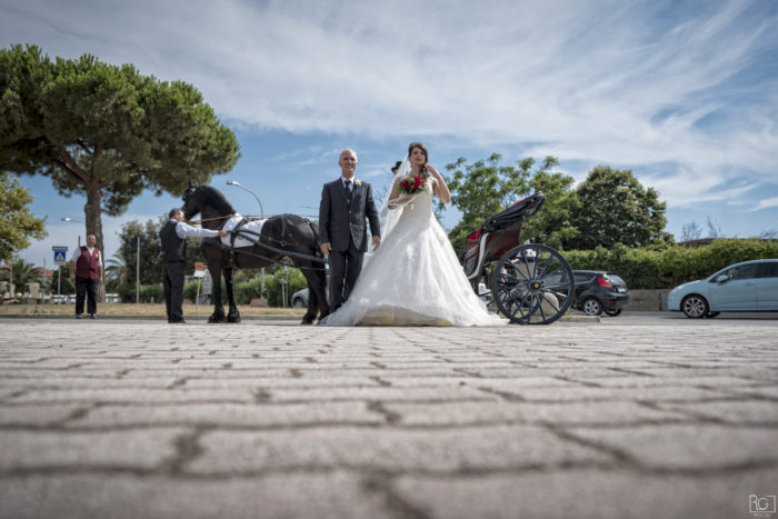 L'arrivo in chiesa della sposa