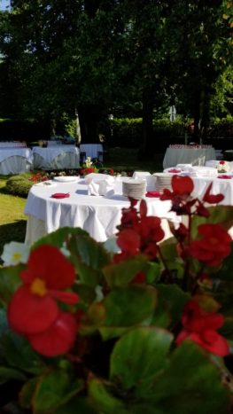 buffet nel parco davanti