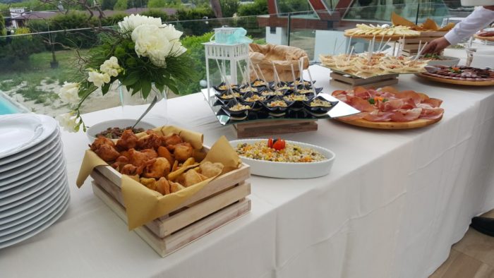 buffet in terrazza