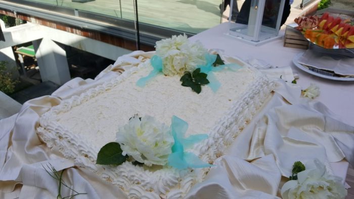 servizio torta in terrazza