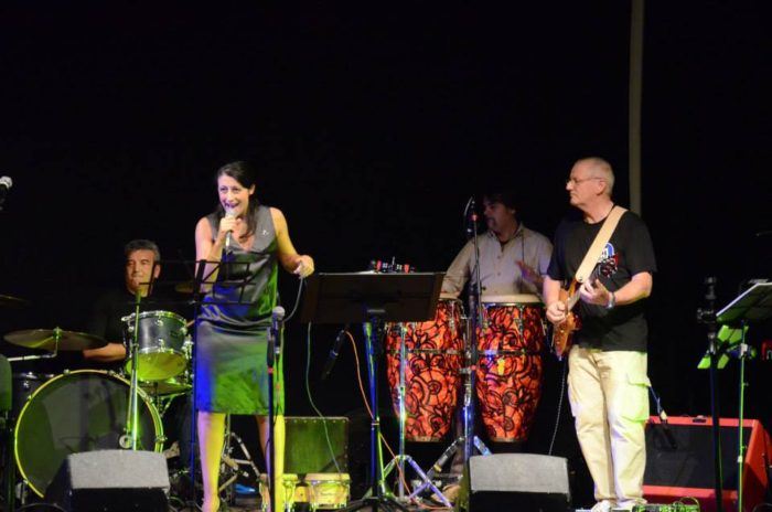 On stage
