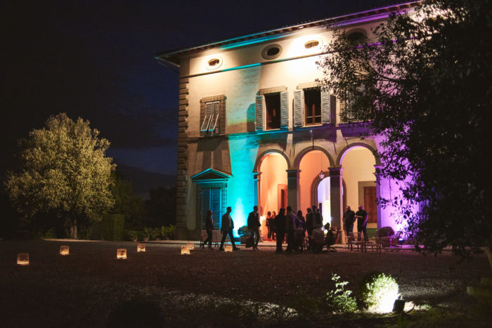Villa in notturna