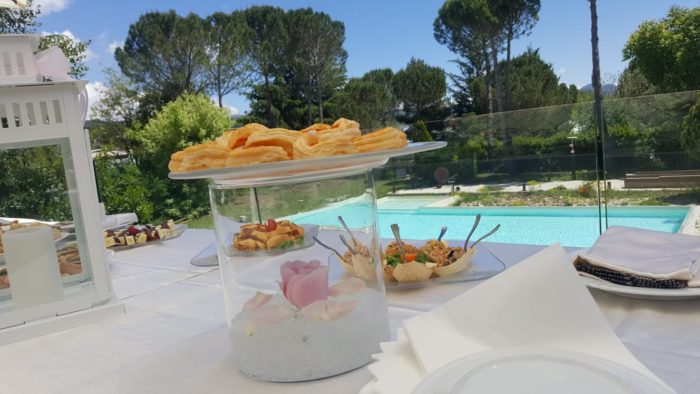buffet in terrazza