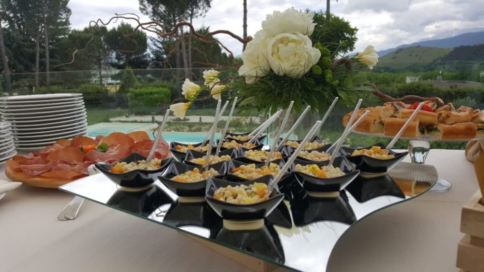 buffet in terrazza