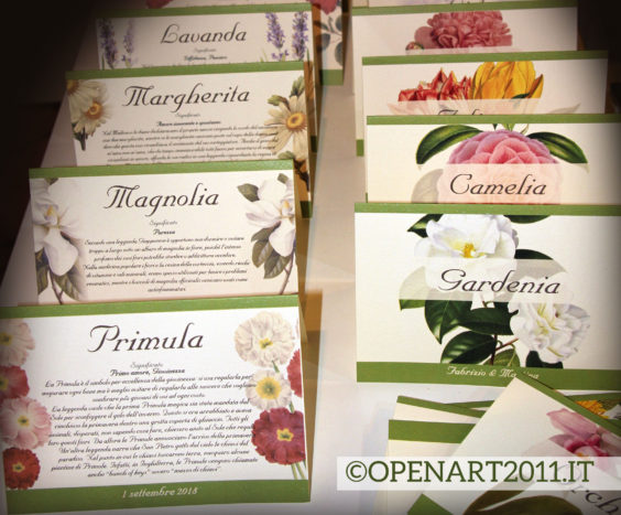 segnatavoli fiori