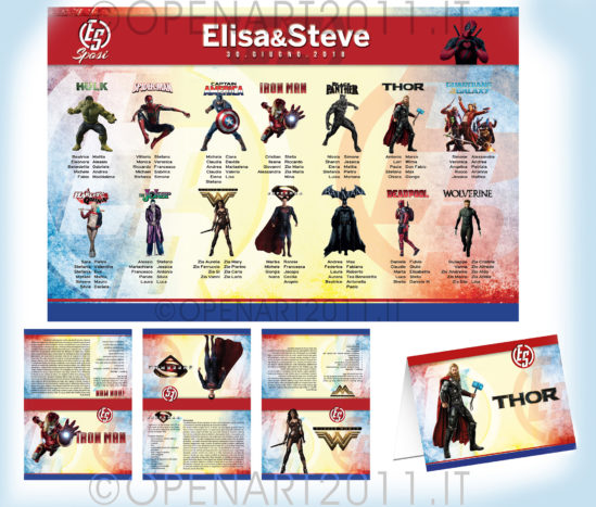 tableau super eroi