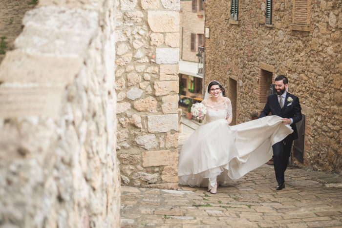 L'arrivo degli sposi