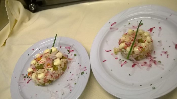 Risotto erbette e rose