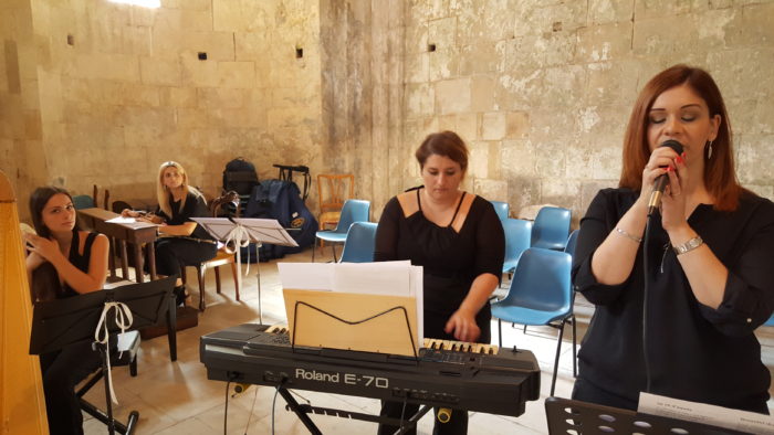Voce, piano, flauto, arpa