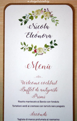 menu floreale