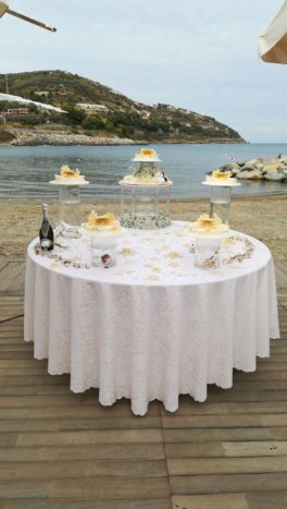 Torta sulla spiaggia