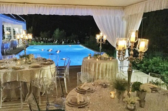 cena in piscina