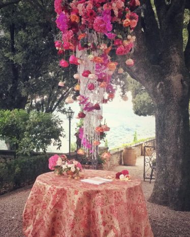 lampadario fiorito