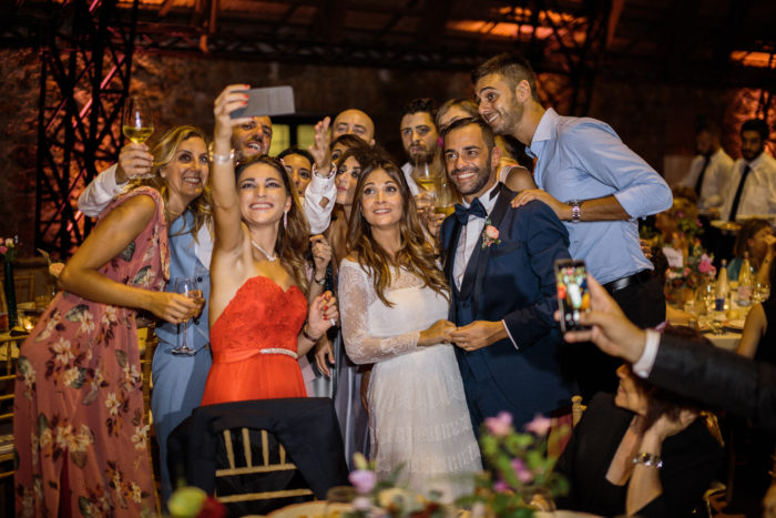 selfie con gli amici