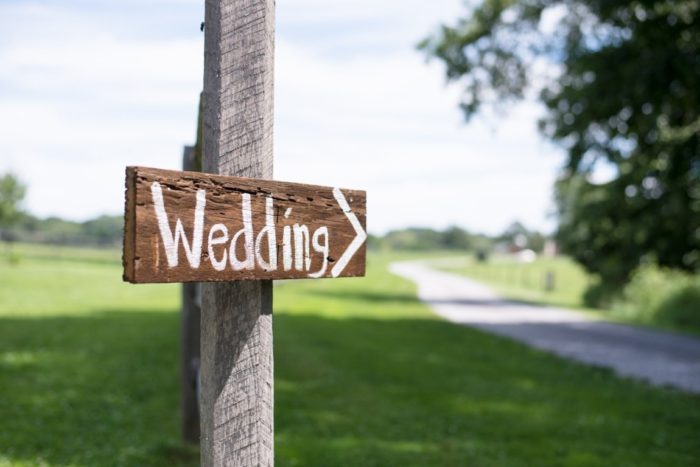 Allestimenti cartello wedding