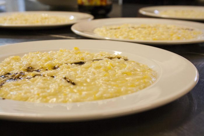 Risotto zafferano e liquirizia