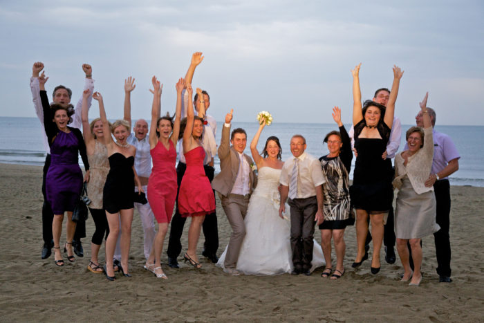 Gruppo in spiaggia