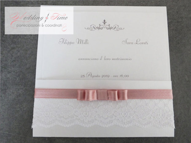 invito elegante con pizzo