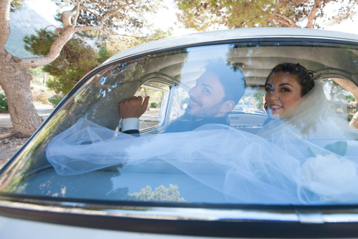 Uscita matrimonio auto storica