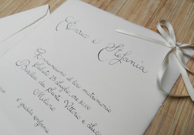 Invito scritto a mano