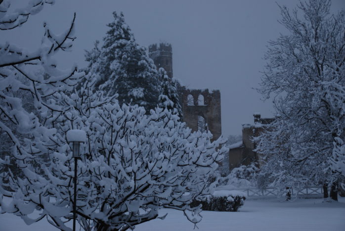 Castello innevato