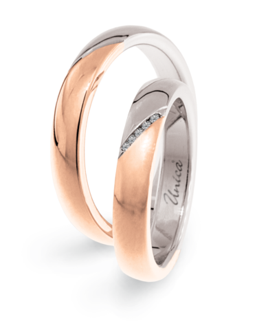 Fedi MF209 bicolore e diamanti