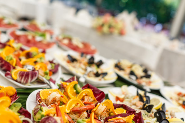 Gamberi, avocado e finocchio.