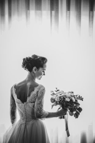 sposa in controluce