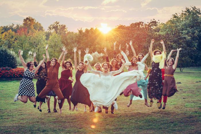 amiche al tramonto