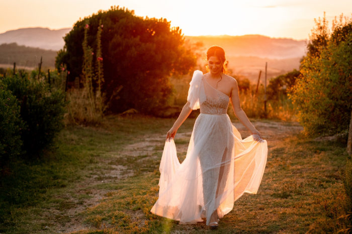 Bride and Sunset