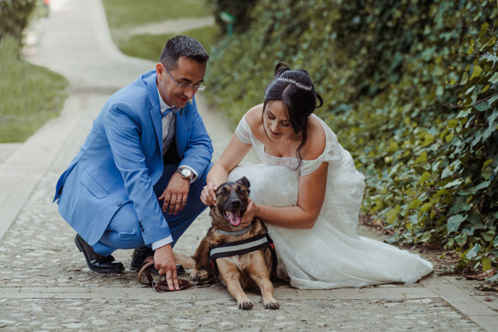 sposi con cane