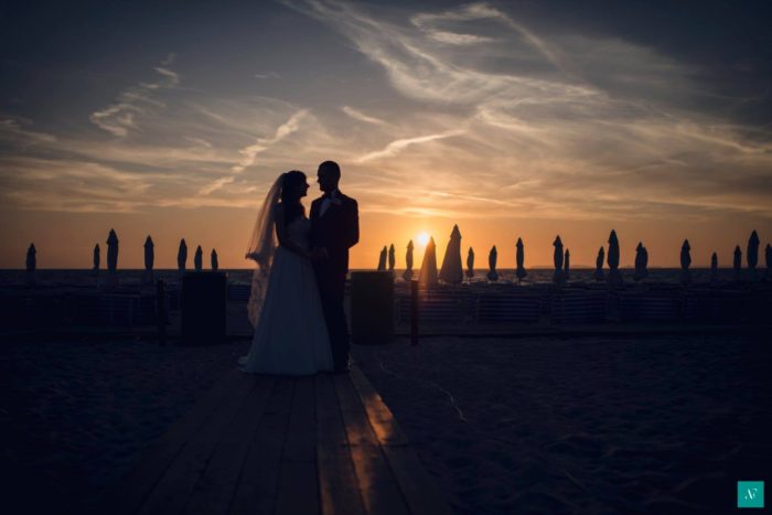 Sposi al tramonto