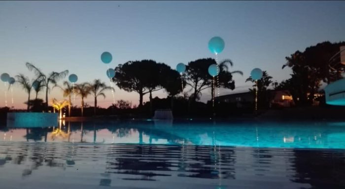 Piscina al tramonto