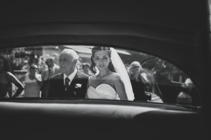 la sposa con il papà