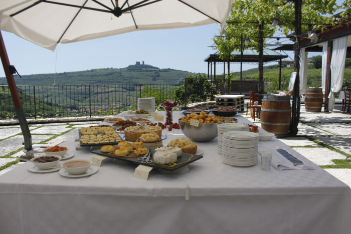 buffet nella nostra terrazza