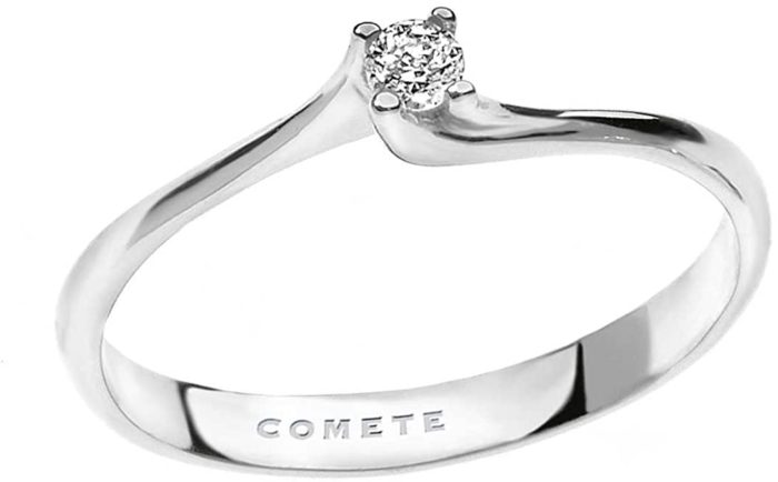 Anello solitario Comete