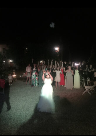 Lancio del bouquet