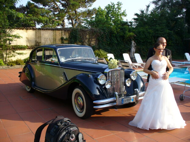 Jaguar MKV bicolore blu/argent