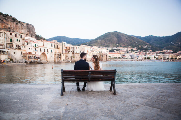 panchina sposi Cefalù