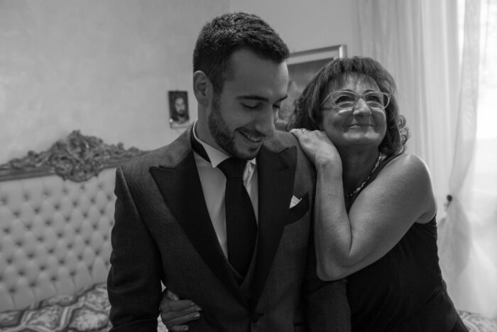 ritratto sposo famiglia