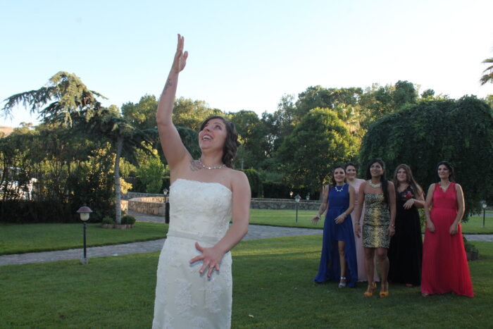 lancio del bouquet