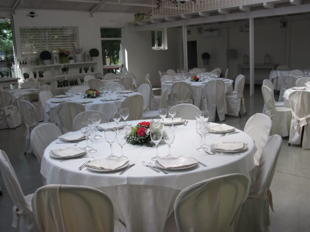 La sala apparecchiata
