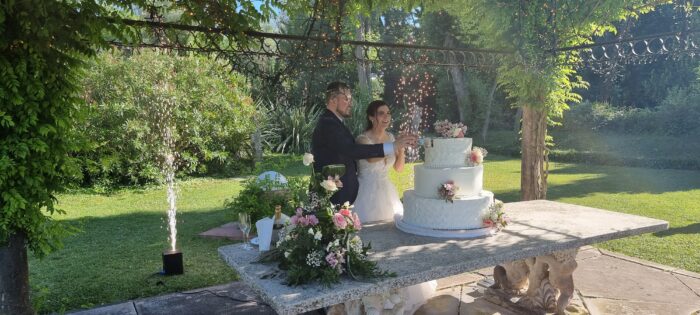 fontane di fuoco per matrimoni