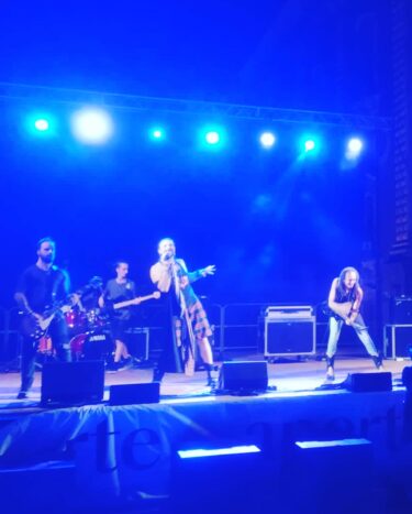 On stage