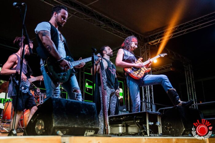 On stage