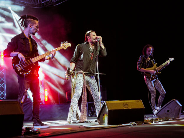 On stage