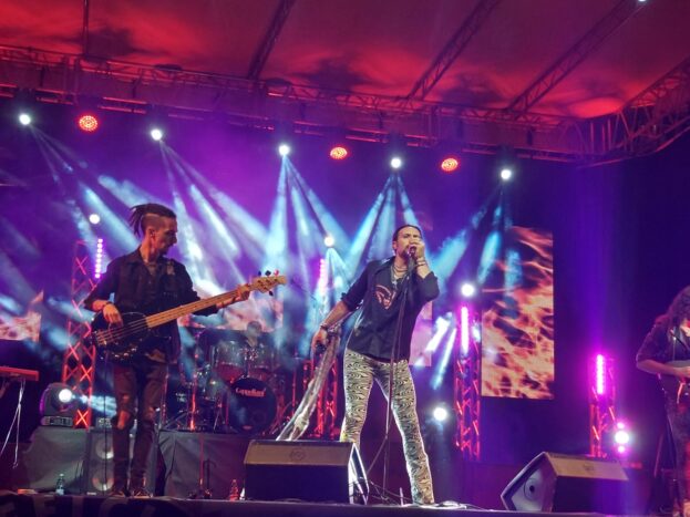 On stage