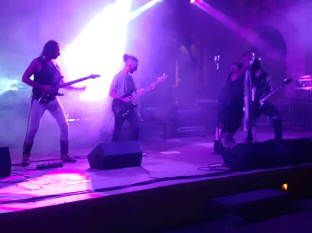 On stage